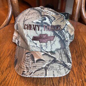 Vintage looking new camo hat w chevy logo